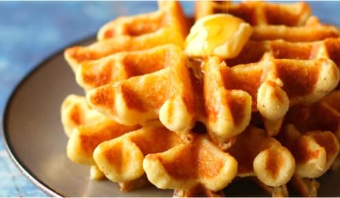 Crispy Belgian Waffles.