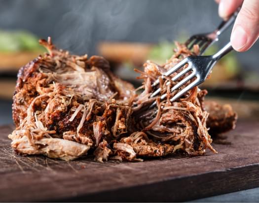 Moist & Tender Pulled Pork.
